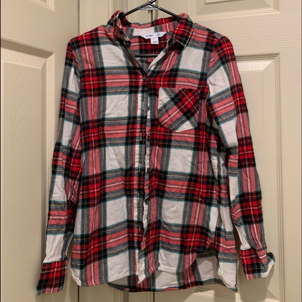 Old Navy plaid button up. Size small.